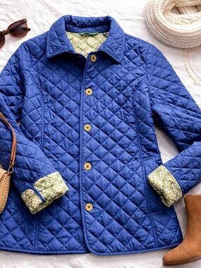 Blue Quilted Lightweight Jacket (Size M) 💙